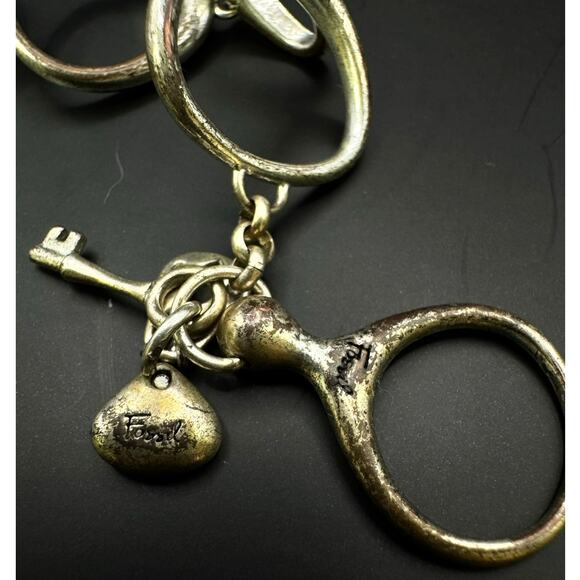 Vintage Fossil Silver-tone Oval Link Bracelet - Picture 3 of 7